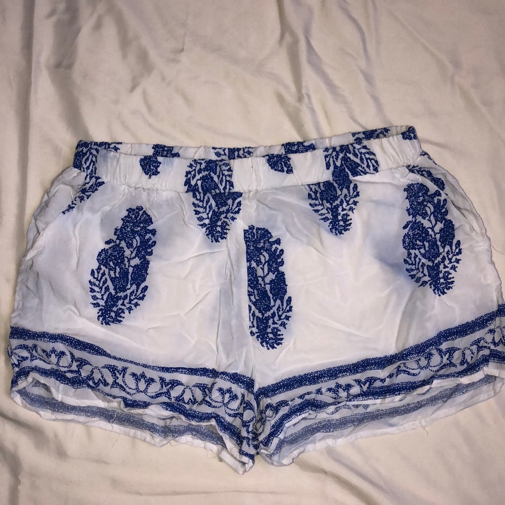 Blue and White Shorts